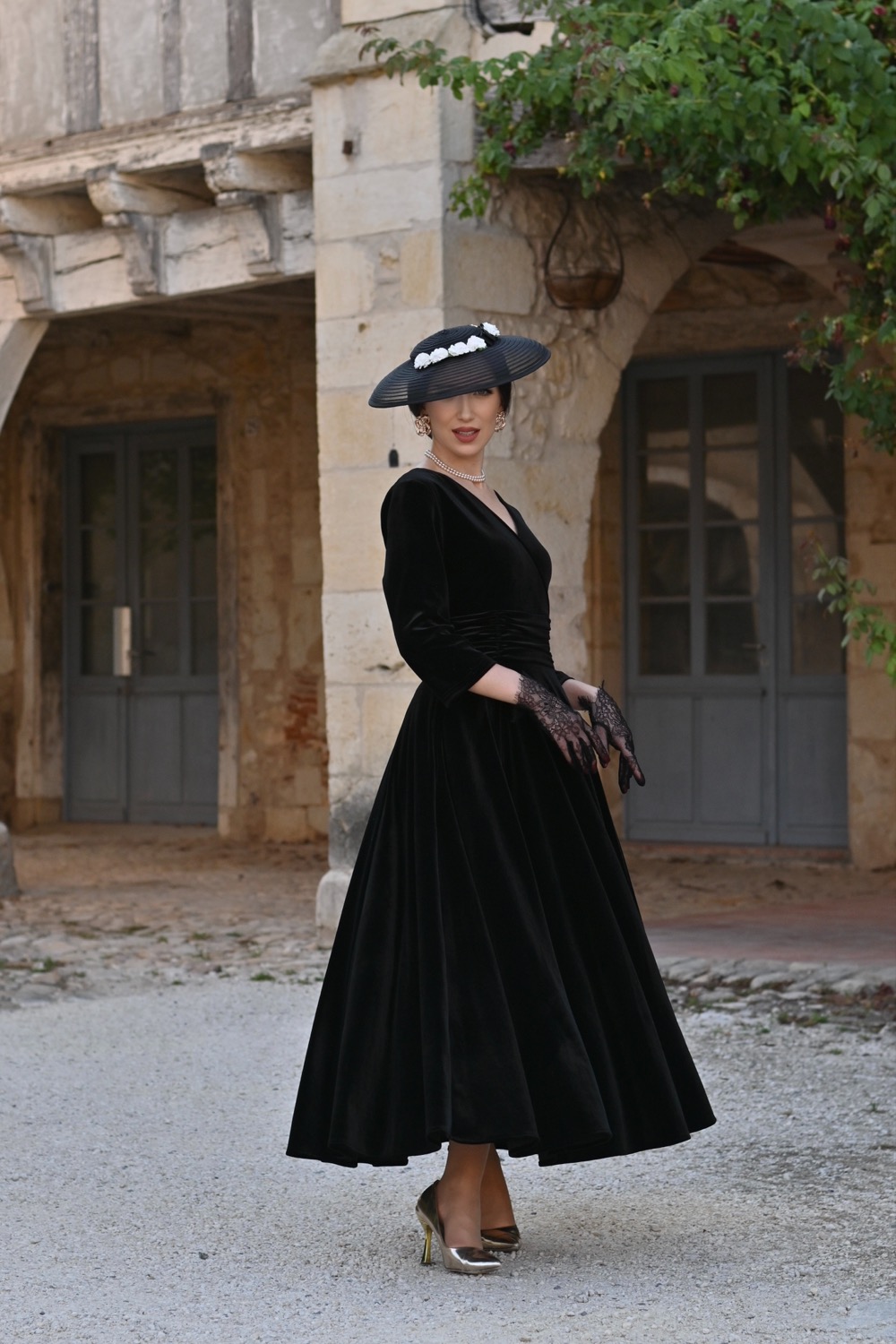 Vale Velvet Swing Dress in Extended Sizing
